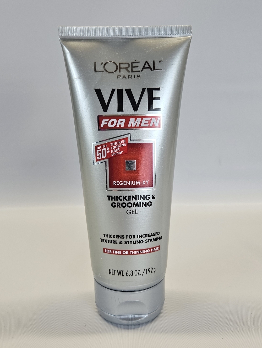 USED L'Oreal Vive For Men Thickening Grooming Gel  6.8 oz.  Regenium XY Disc.